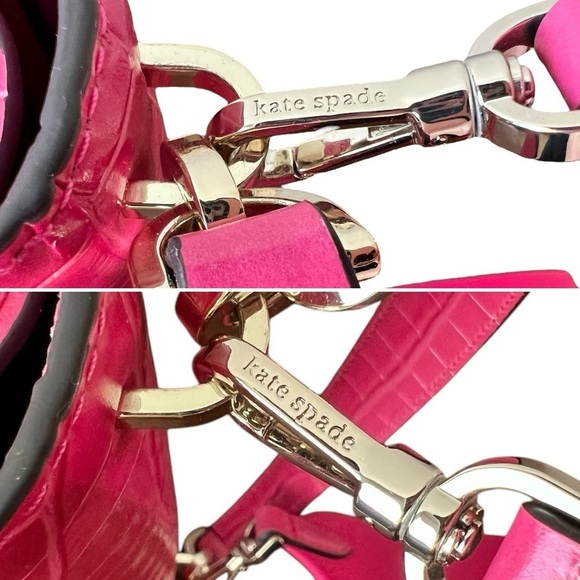 $449 Retail NWOT Kate Spade Audrey Croc Embossed 3-Way Pink Crossbody & Dust - Picture 10 of 13